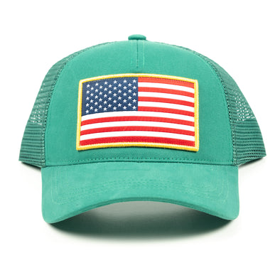 Kelly Green USA Trucker hat