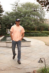 Pineapple Pocket tee - Peach