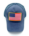 Navy USA Flag Trucker Hat