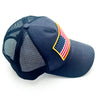 Navy USA Flag Trucker Hat