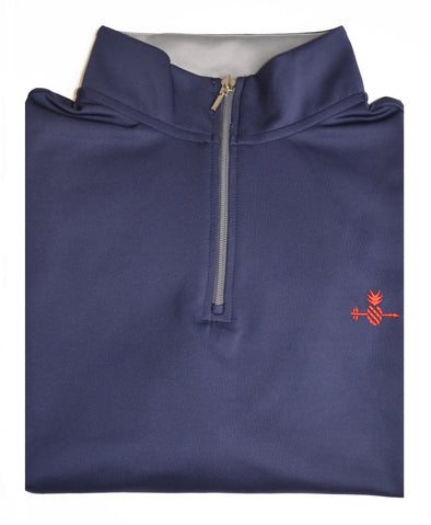 Navy Pineapple Quarter Zip Pullover