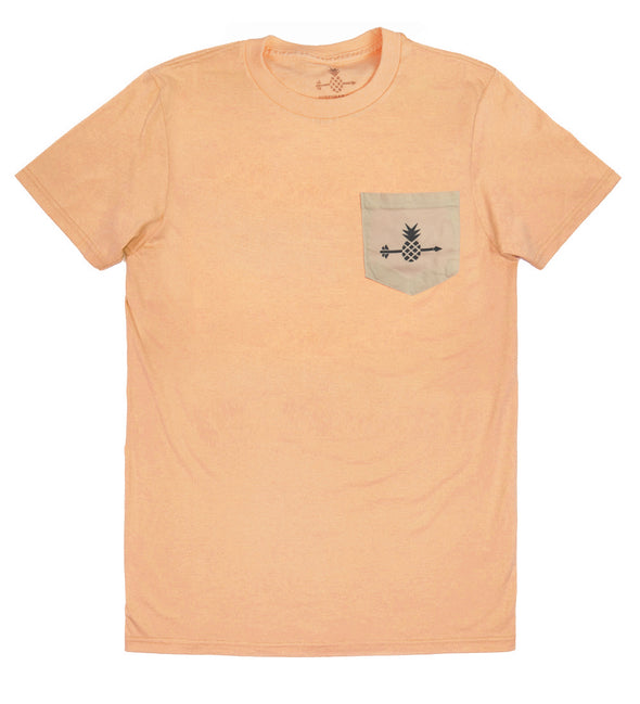 Pineapple Pocket tee - Peach