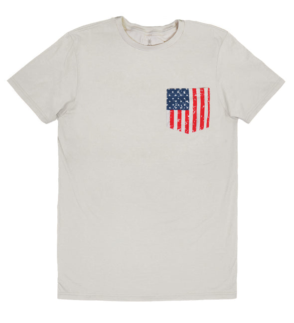 American Flag Pocket Tee