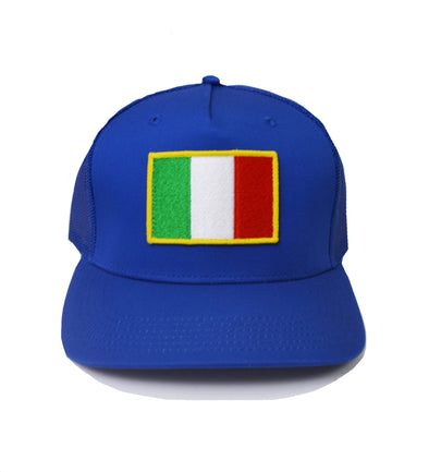 Royal Blue Italy Flag Trucker Hat